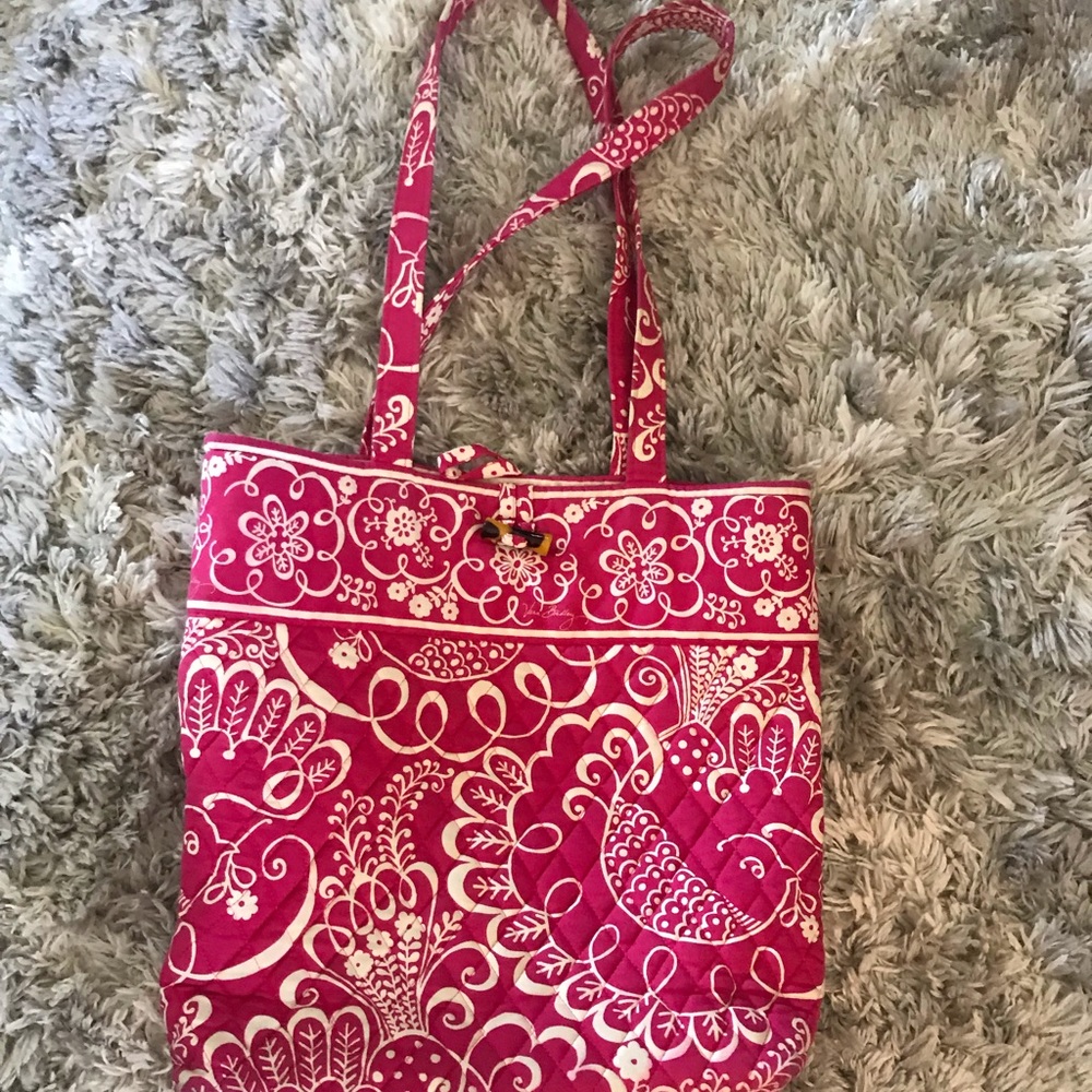 Vera Bradley Twirly Birds Pink Tote